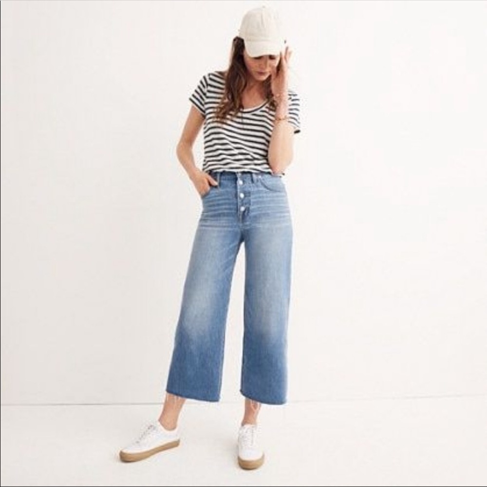 Madewell cropped wide leg pants
